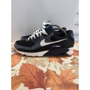 Nike Air Max 90 Midnight Navy Gum Men's Size 9 Black Athletic Shoes FB9658-400
